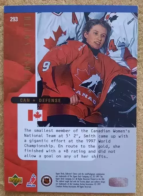 НХЛ Фиона СмитКанада № 293 1