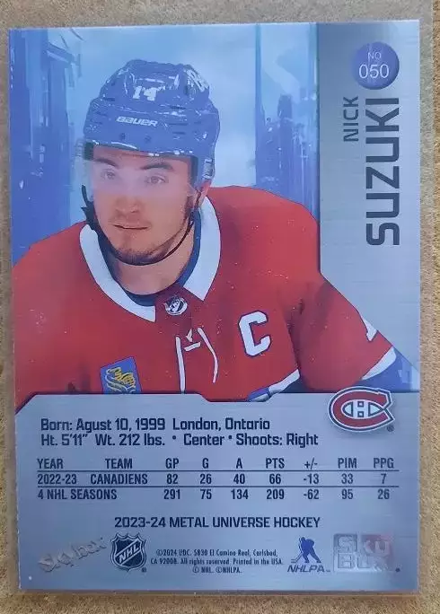 НХЛ Ник Сузуки Монреаль Канадиенс № 50 1