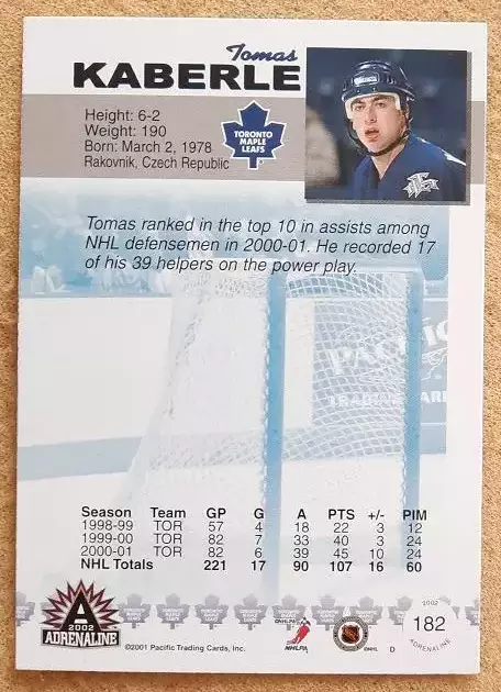 НХЛ Томаш Каберле Торонто Мэйпл Лифс № 182 1