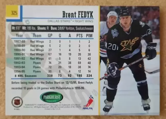 НХЛ Брент Федык Даллас Старз № 325 1