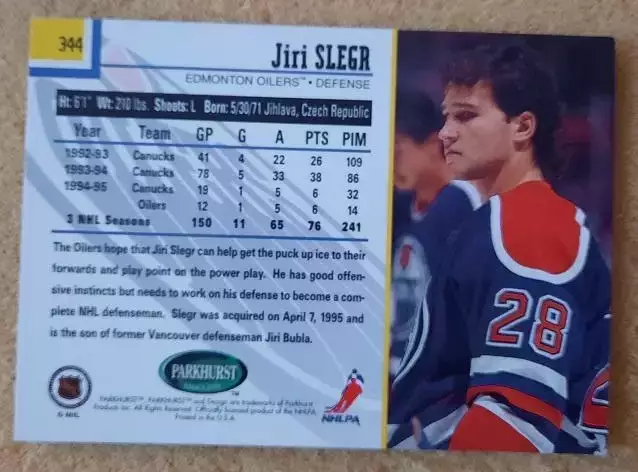 НХЛ Иржи Шлегр Эдмонтон Ойлерз Омск № 344 1