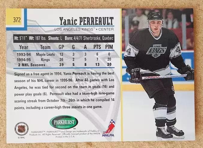 НХЛ Яник Перро Лос-Анжелес Кингз № 372 1
