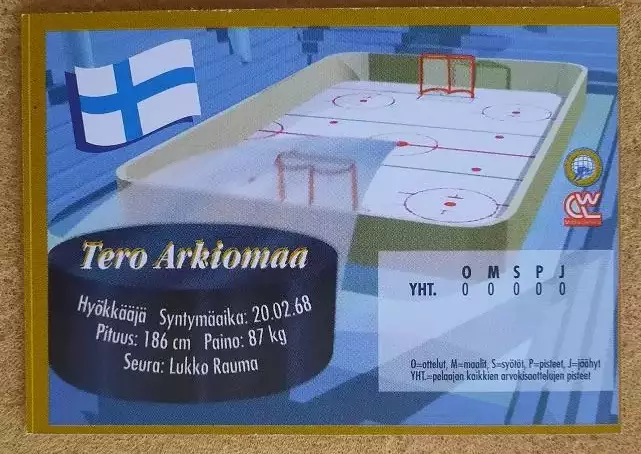 НХЛ Теро Аркиомаа Финляндия № 31 1