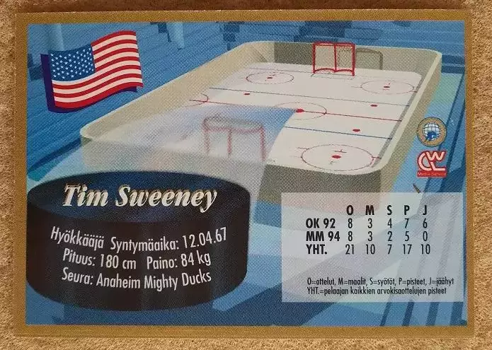 НХЛ Тим Суини США № 108 1
