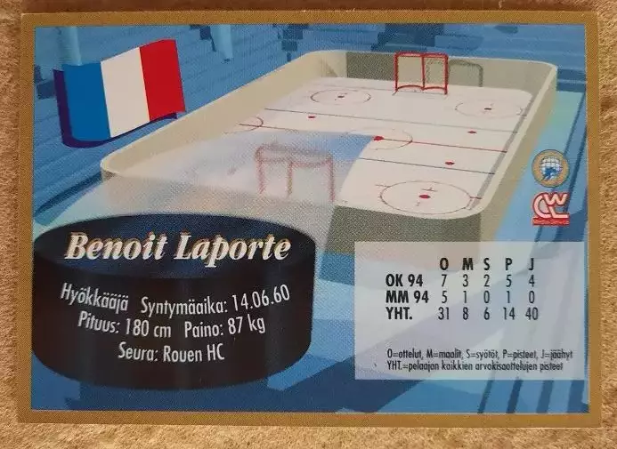 НХЛ Бенуа Лапорт Франция № 198 1