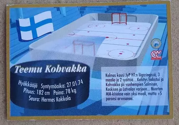 НХЛТеему Кохвакка Финляндия № 239 1