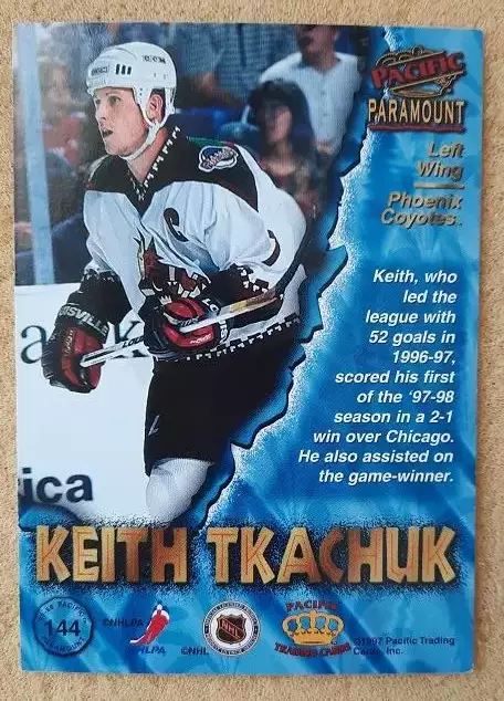 НХЛ Кит Ткачук Финикс Койотис № 144 1