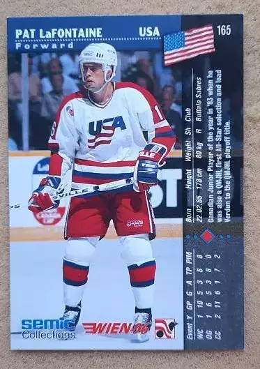 НХЛ Пэт Лафонтен США Вена 1996 № 165 1
