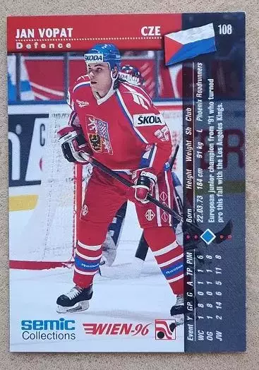 НХЛ Ян Вопат Чехия Вена 1996 № 108 1