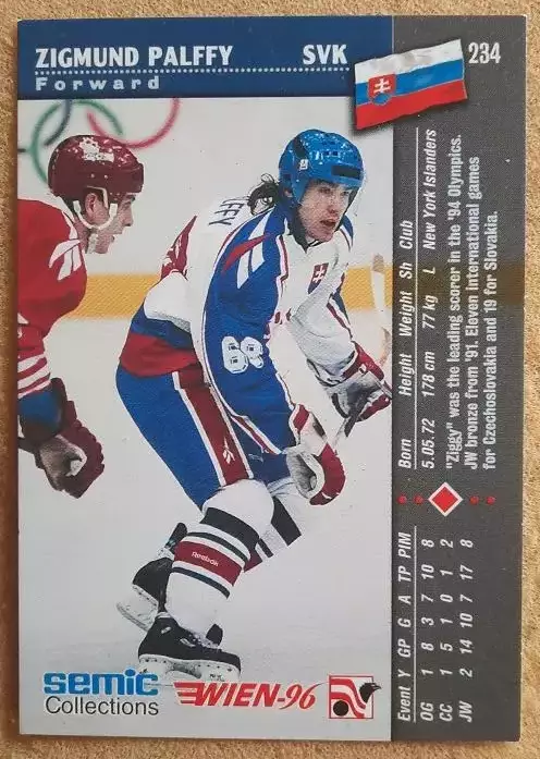НХЛ Жигмунд Палффи Словакия Вена 1996 № 234 1