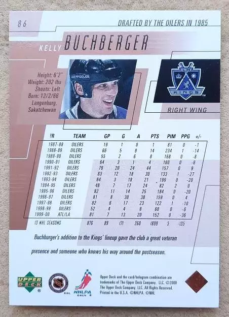 НХЛ Келли Букбергер Лос-Анжелес Кингз № 86 1