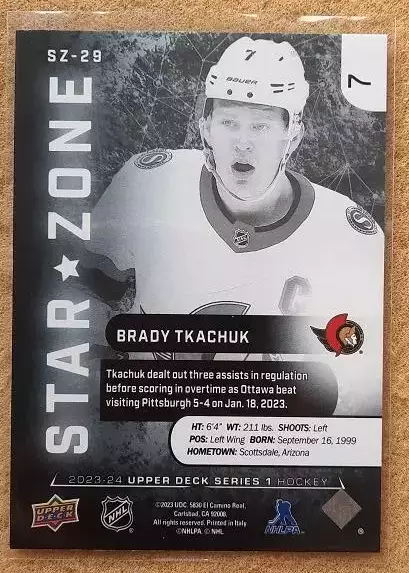 НХЛ Брэди Ткачук Оттава Сенаторз № № SZ - 29 1
