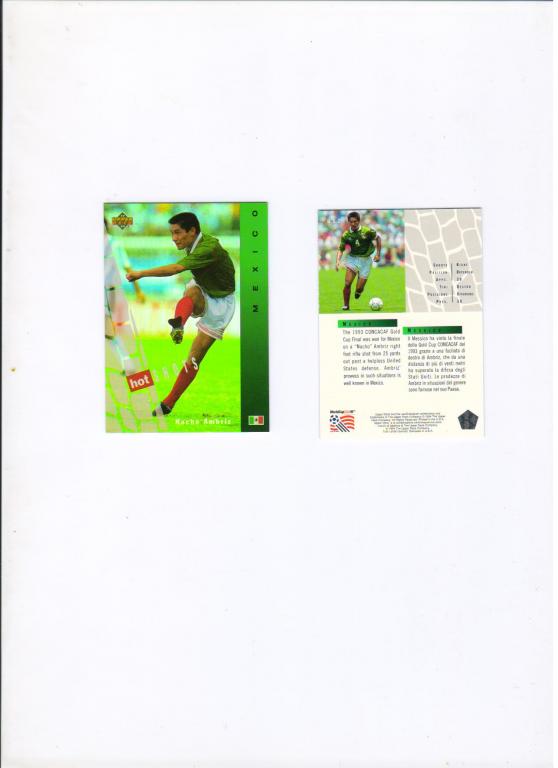карточка Начо Амбриз Мексика Чемпионат мира 1994 США № HS 2
