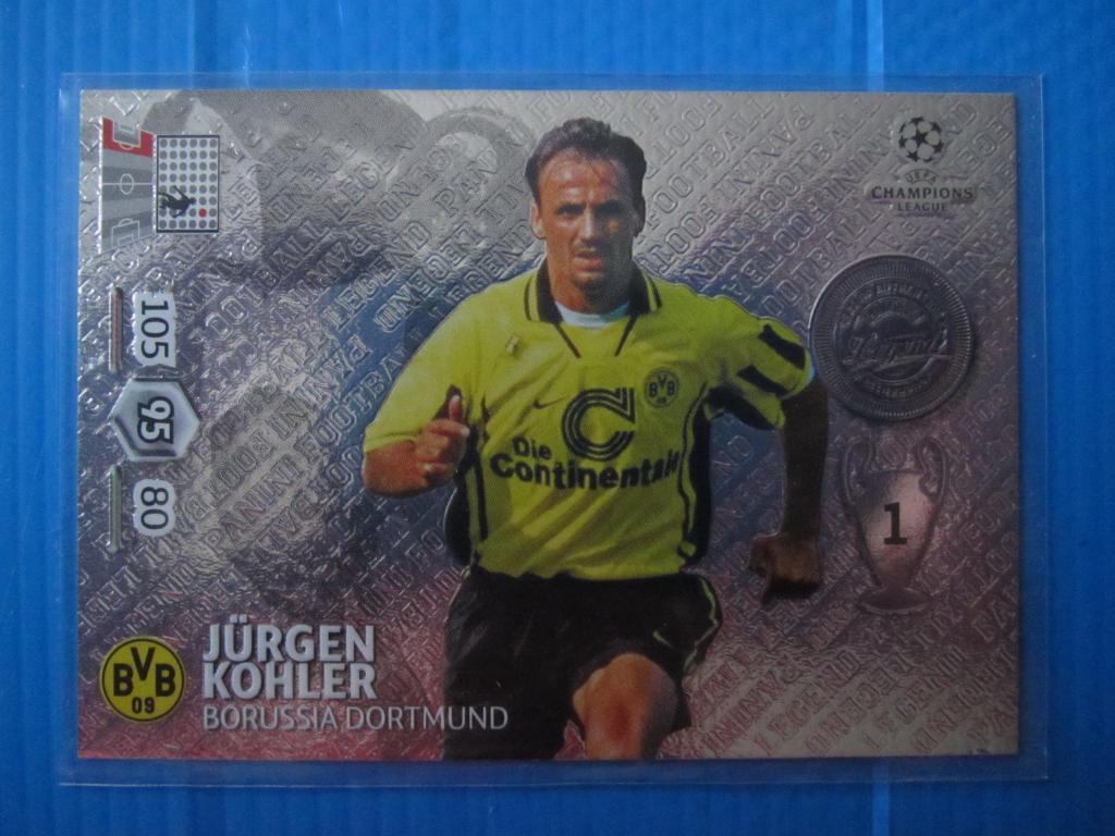 карточка Jurgen Kohler Legend Лига Чемп. УЕФА 2013-2014. Adrenalyn XL