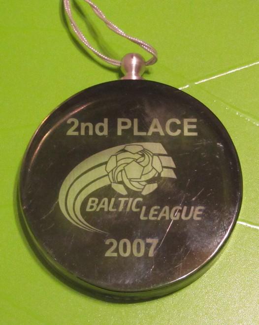 медаль за второе место чемпионата Балтийской лиги 2007 года