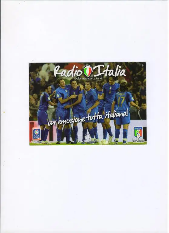 открытка сборная Италии