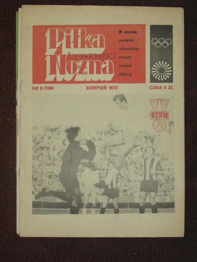 ежемесячник Пилка ножна Футбол Польша за август 1972 года
