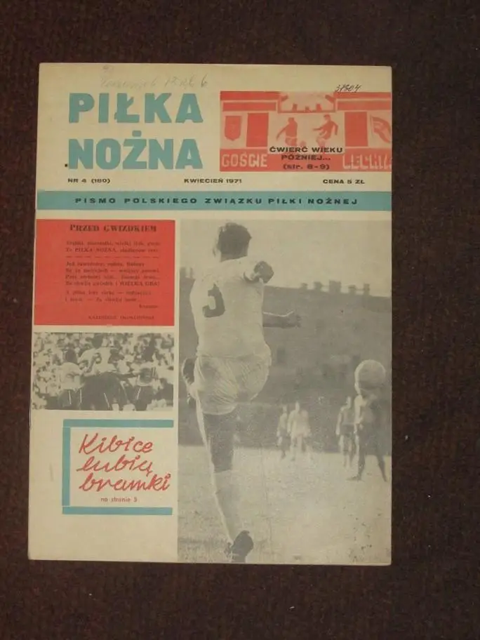 ежемесячник Пилка ножна Футбол Польша за апрель 1971 года
