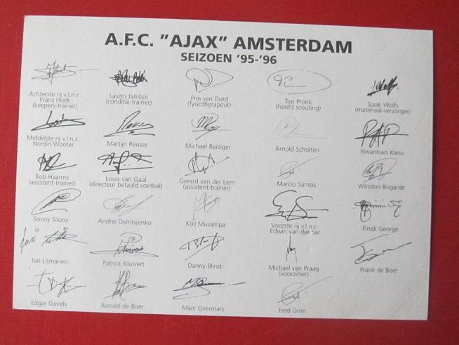 Аякс Амстердам сезон 1995-1996 1