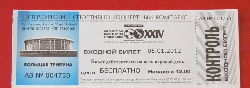 2012 мемориал В.Гранаткина 05.01.2012 Латвия - Турция