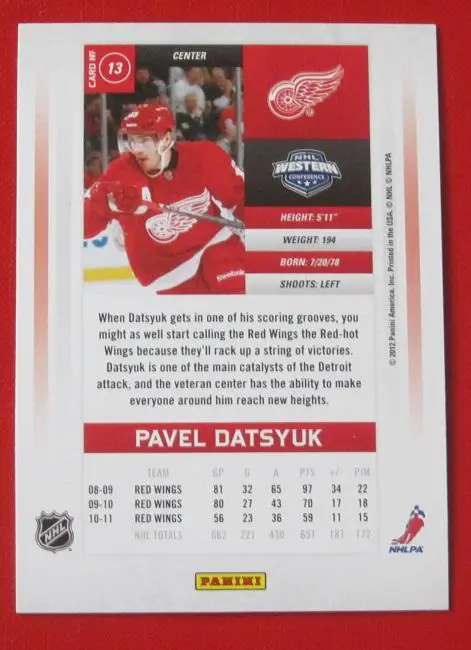 НХЛ Павел Дацюк Детройт Ред Уингз Екатеринбург Казань Динамо ЦСКА Москва СКА 13 1