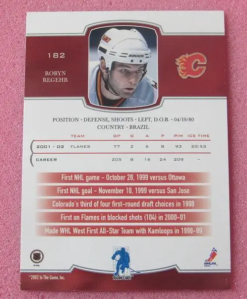 НХЛ Робин Регир Калгари Флеймз № 182 1