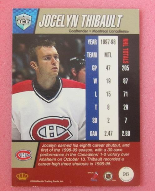 НХЛ Жослен Тибо Монреаль Канадиенз № 98 1