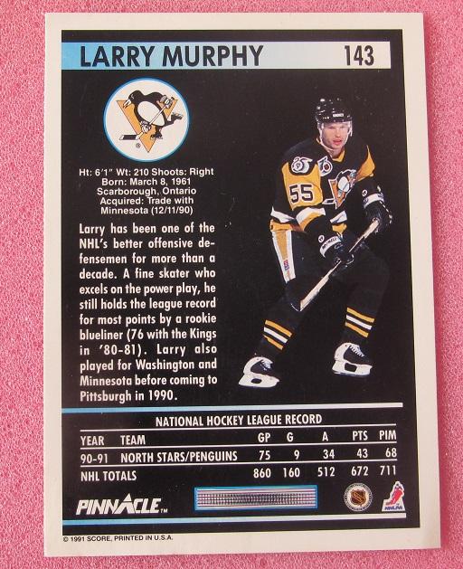 НХЛ Лэрри Мерфи Питтсбург Пингвинз № 143 1