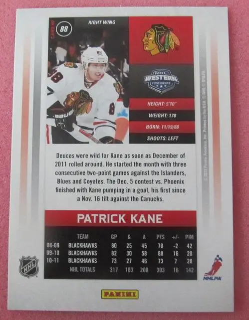 НХЛ Патрик Кейн Чикаго Блэкхокс № 88 1
