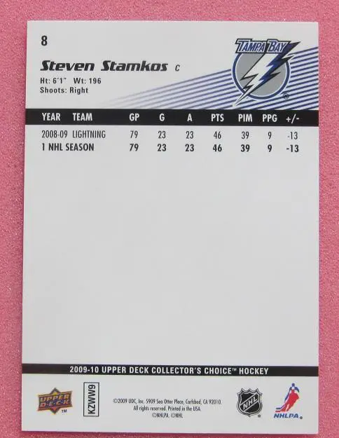 НХЛ Стивен Стэмкос Тампа Бэй Лайтнинг №8 1