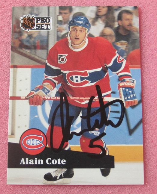 карточка автограф Алан Котэ Канада Монреаль Канадиенс НХЛ 417