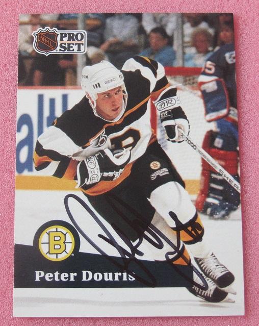 карточка автограф Петер Доурис Канада Бостон Брюинз НХЛ 347