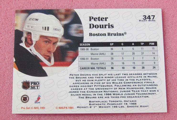 карточка автограф Петер Доурис Канада Бостон Брюинз НХЛ 347 1