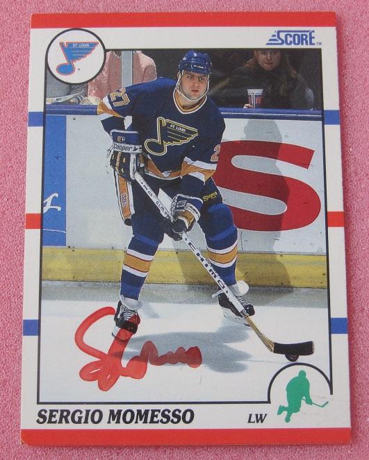 карточка автограф Сержио Момессо Канада Сент-Луис Блюз НХЛ 224
