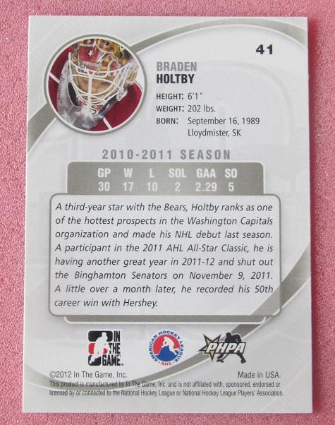 НХЛ Брейдон Холтби Херши Беарс № 41 1