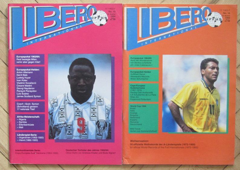 Libero (IFFHS) номера с 11 по 20 за 1993-1995 футбольная статистика 3