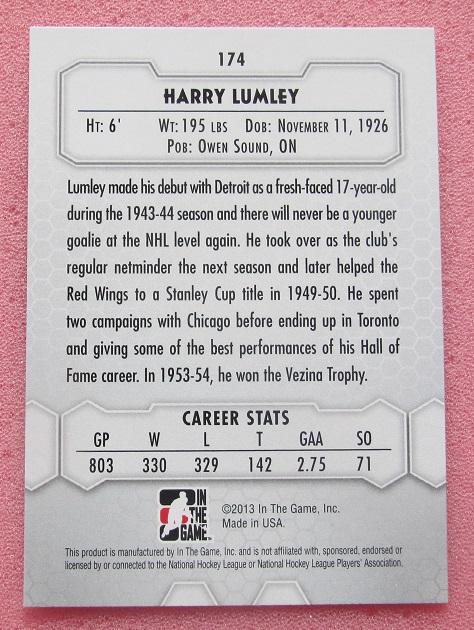 НХЛ Харли Ламли Торонто Мэйпл Лифс № 174 1