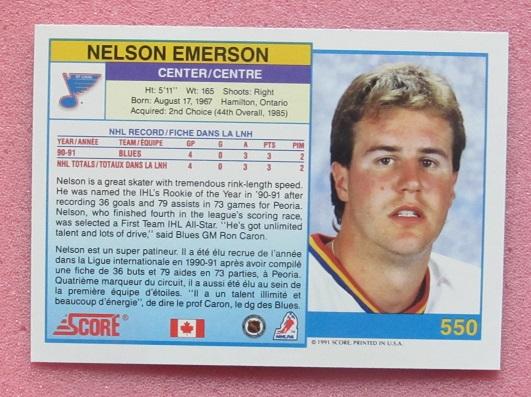 НХЛ Нельсон Эмерсон Сент-Луис Блюз № 550 1