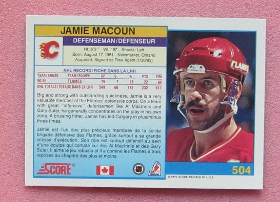 НХЛ Джейми Макоун Калгари Флеймз № 504 can 1