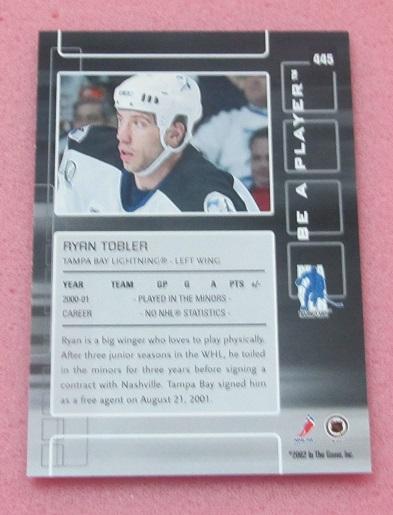 НХЛ Райан Тоблер Тампа Бэй Лайтнинг № 445 1