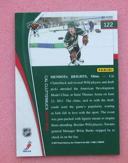 НХЛ Кэл Клаттербак Миннесота Уайлд № 122 1