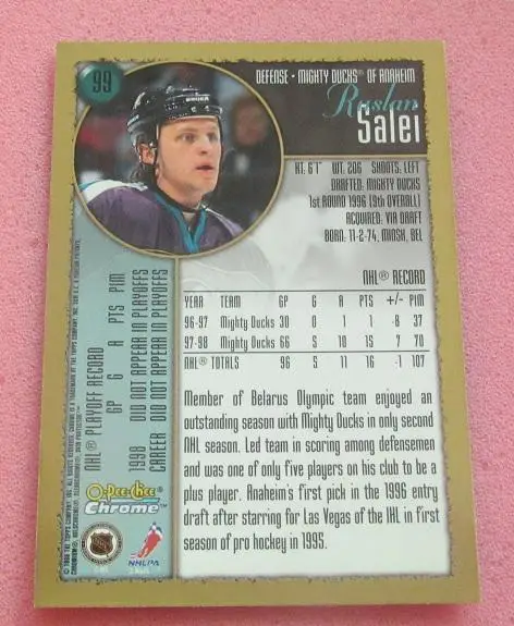 НХЛ Руслан Салей Анахайм Майти Дакс Гродно Минск Казань Ярославль № 99 1