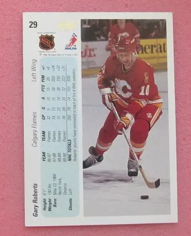 НХЛ Гари Робертс Калгари Флэймз № 29 1