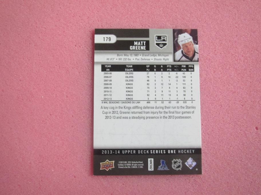 НХЛ Мэтт Грин Лос-Анжелес Кингз № 179 1
