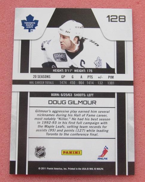 НХЛ Дуг Гилмор Торонто мэйпл Лифс № 128 1