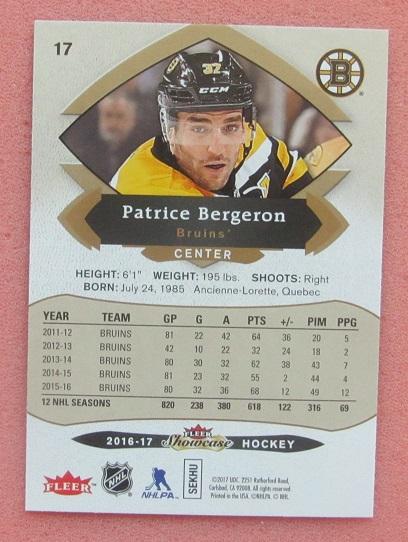 НХЛ Патрис Бержерон Бостон Брюинз № 17 1