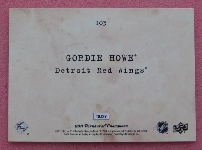 НХЛ Горди Хоу Детройт Ред Уингз № 103 1