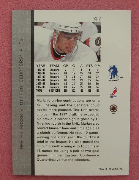 НХЛ Мариан Хосса Оттава Сенаторз № 47 1