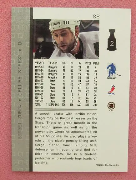 НХЛ Сергей Зубов Даллас Старз ЦСКА Москва СКА № 88 1