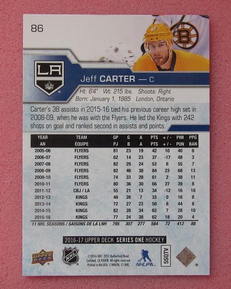 НХЛ Джефф Картер Лос-Анжелес Кингз № 86 1